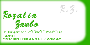 rozalia zambo business card